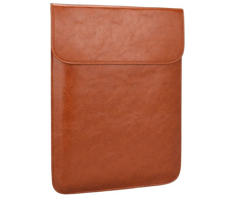 Sleek 2 In 1 Men's Slim Laptop Sleeve- Brown - Obeezi.com
