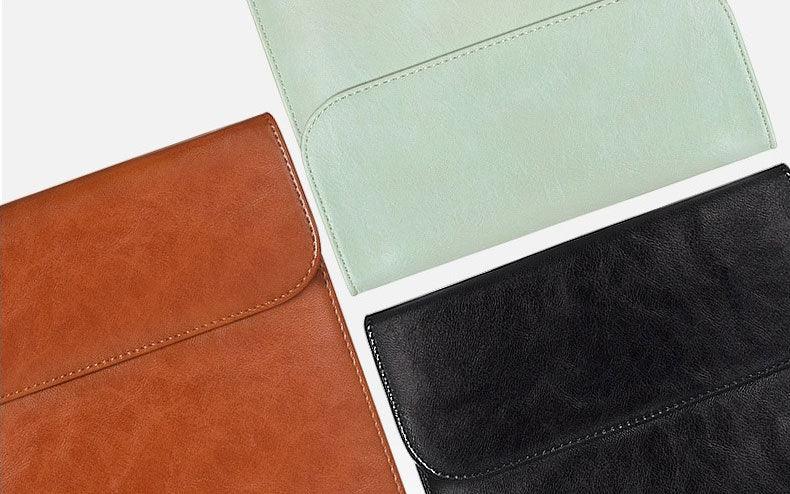 Sleek 2 In 1 Men's Slim Laptop Sleeve- Brown - Obeezi.com