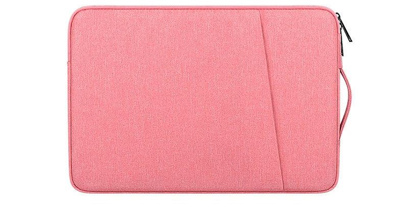 Sleek And Stylish Slant Zipper Designed Laptop Sleeve- Pink - Obeezi.com