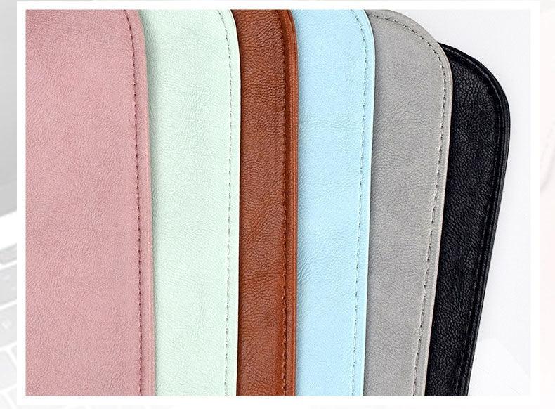 Sleek Men's Slim Leather Laptop Sleeve- Sky Blue - Obeezi.com