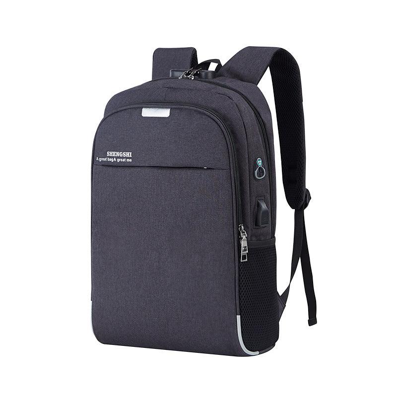 Smart Business Anti-Theft Lock Bag With USB Charging Port-Black - Obeezi.com