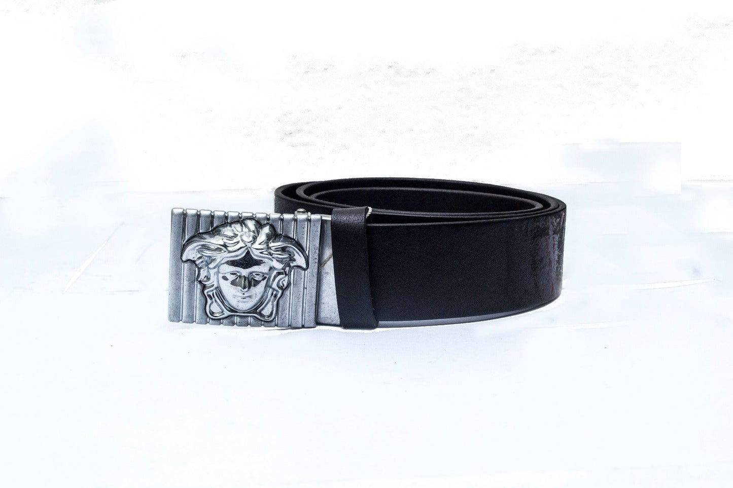 Versace Medusa Black Leather Belt - Obeezi.com