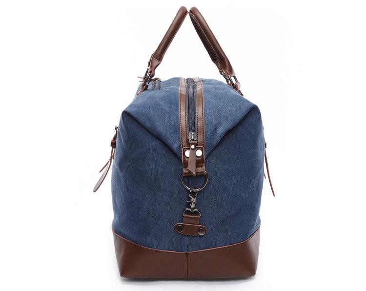 Vintage Canvas Large Capacity Weekend Tote Travel Handbag-Green - Obeezi.com
