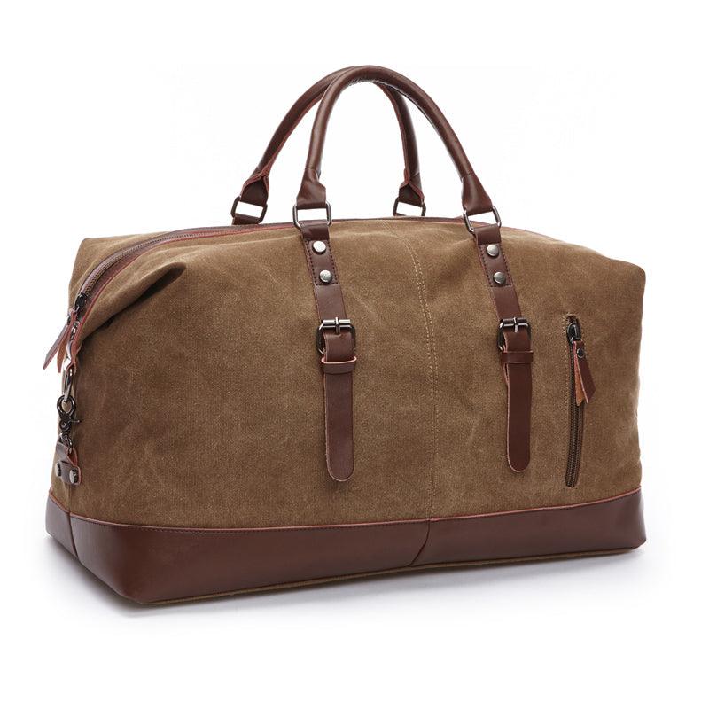 Vintage Canvas Large Capacity Weekend Tote Travel Handbag-Green - Obeezi.com