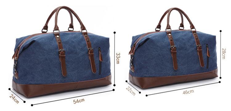 Vintage Canvas Large Capacity Weekend Tote Travel Handbag-Green - Obeezi.com