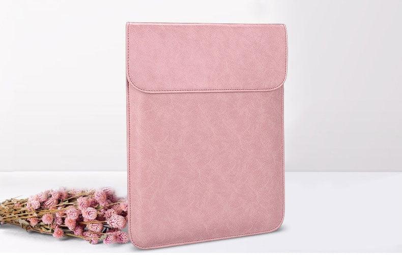 Waterproof Custom PU Leather Slim laptop Bag Sleeve-Brown - Obeezi.com