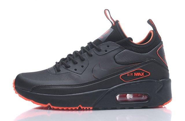 Zero Defect Max 90 Mid NS GPX Black Red Men's Running Shoes - Obeezi