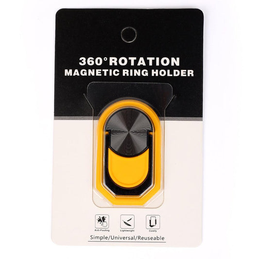 360 Rotation Magnetic Rine Holder- Yellow - Obeezi.com