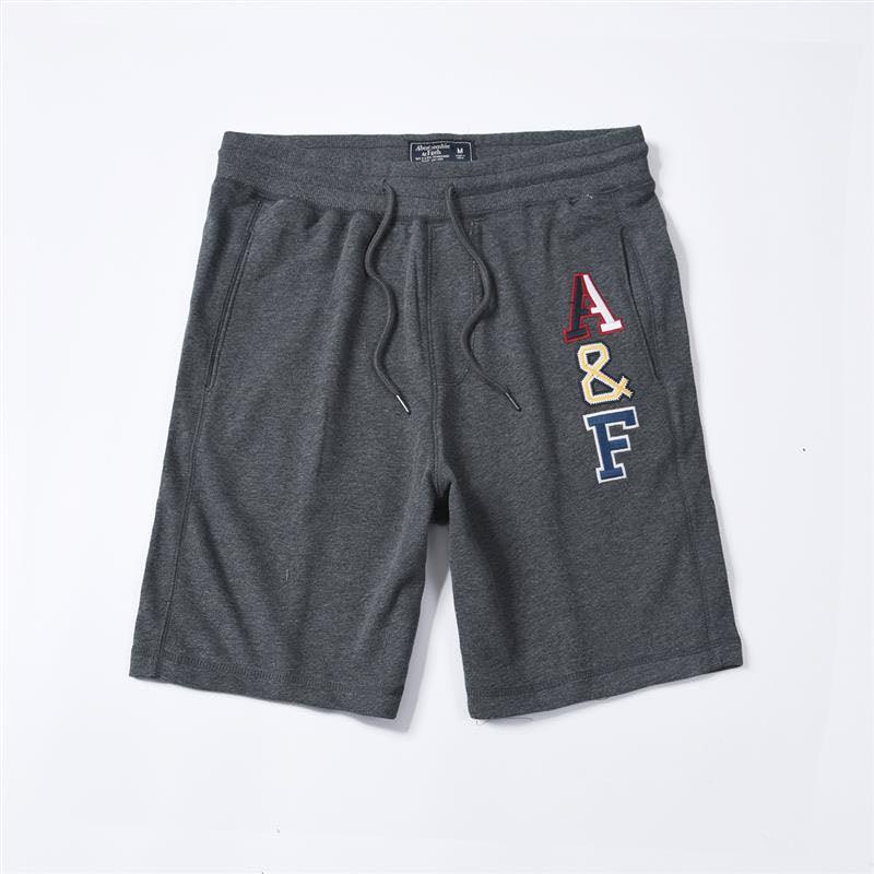 Abercrombie And Fitch Logo Embroidery Elasticated Shorts-Grey - Obeezi