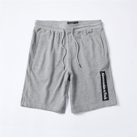 Abercrombie And Fitch Logo Embroidery Organic Cotton Shorts-Ash - Obeezi