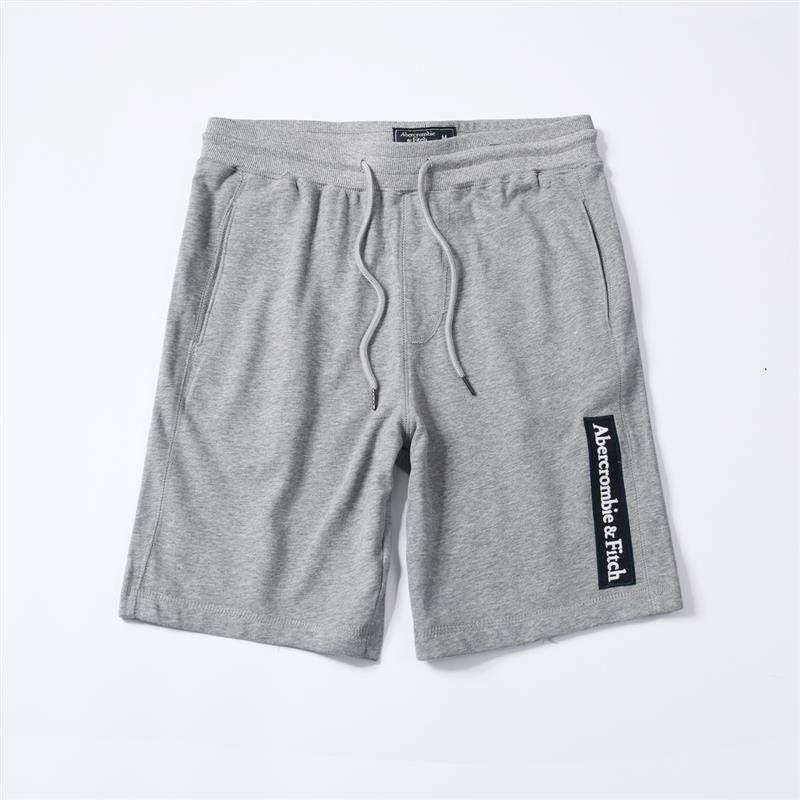 Abercrombie And Fitch Logo Embroidery Organic Cotton Shorts-Ash - Obeezi