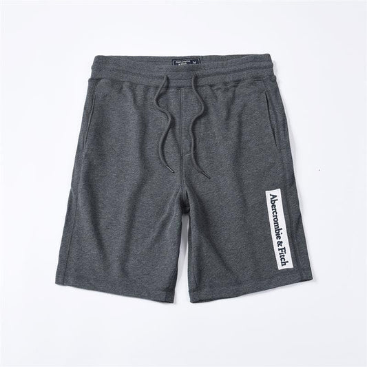 Abercrombie And Fitch Logo Embroidery Organic Cotton Shorts-Grey - Obeezi