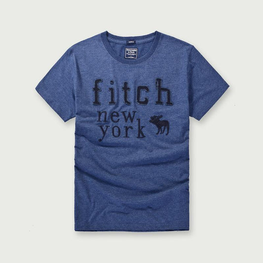 Abercrombie & Fitch Men's Short-sleeve T-shirt -Navy Blue - Obeezi
