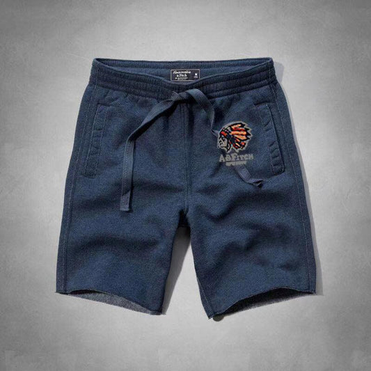 Abercrombie And Fitch Men's With Created Logo Jogger Shorts-Blue - Obeezi