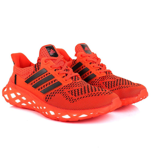 AD Boost Red And Black Men's Running Sneakers - Obeezi.com