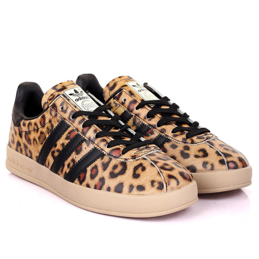 AD Broomfield Classic Leopard Skin Designed Lace Up Sneakers - Obeezi.com