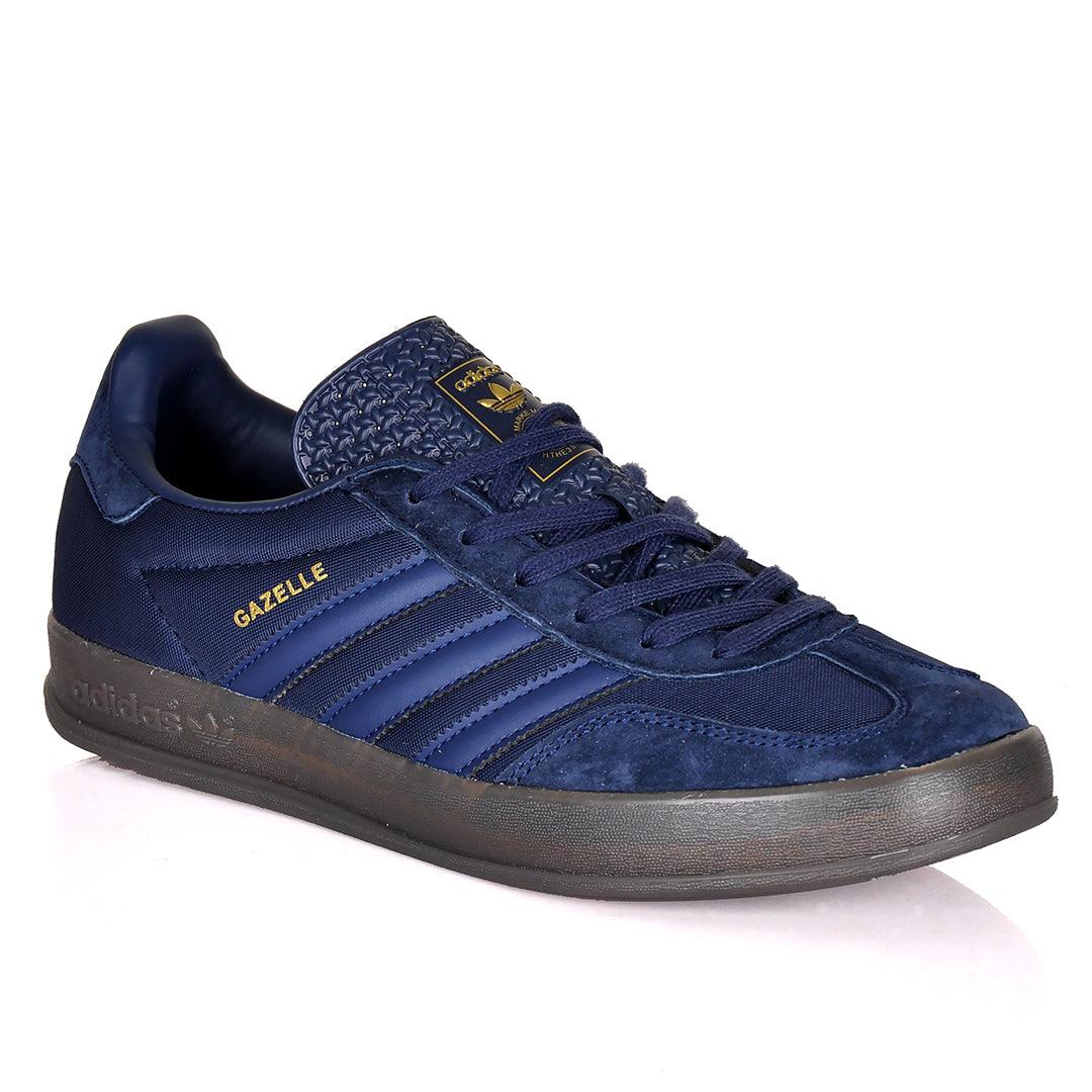 AD Gazelle 3 Stripes Side Designed Sneakers- Navy Blue - Obeezi.com