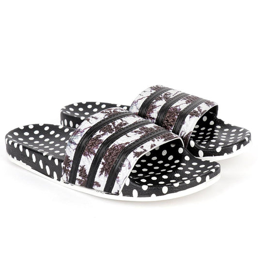 AD Soft Premium Polkadot Designed Comfort Slide-Black - Obeezi.com