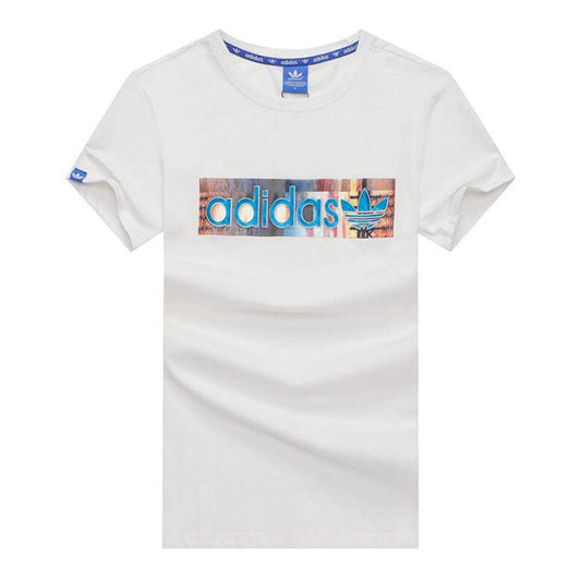 Adidas Essential Graphic Logo Cotton T shirt-Cream - Obeezi