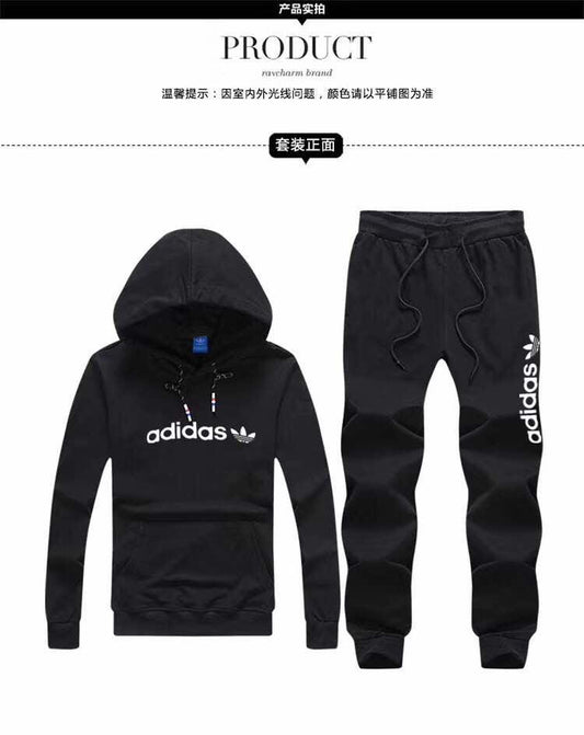 Adidas Originals Superstar Trefoil Hoodie Track Suit All Black - Obeezi