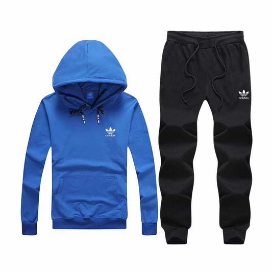 Adidas Originals Superstar Trefoil Hoodie Track Suit Blue Black - Obeezi