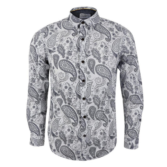 Badgley New York City Quality Finest Long Sleeve Shirt-White - Obeezi