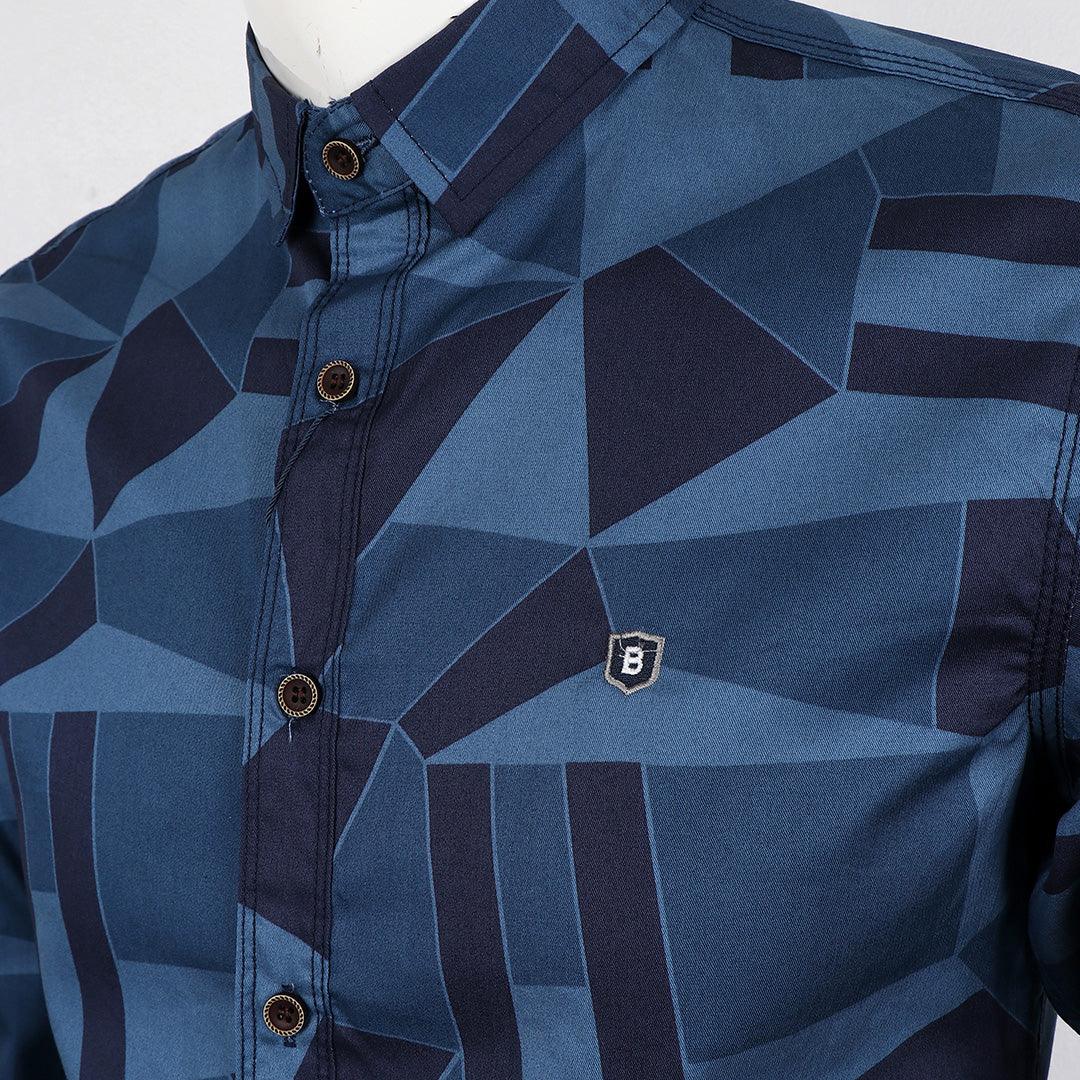 Bajieli Finest Quality Ace Designed Royal Long Sleeve Shirt-Blue - Obeezi