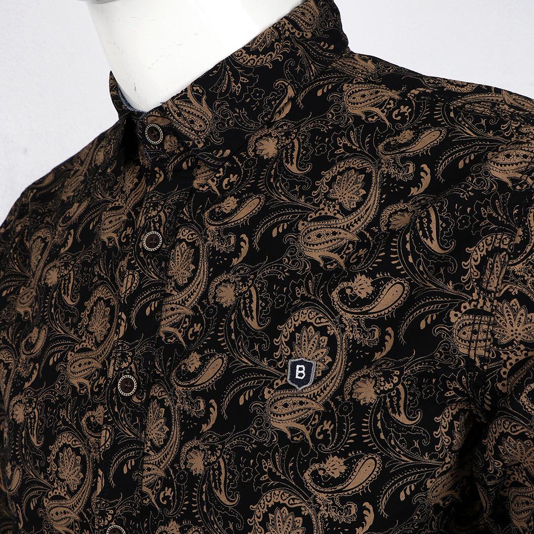Bajieli New York City Quality Finest Long Sleeve Shirt-Brown - Obeezi