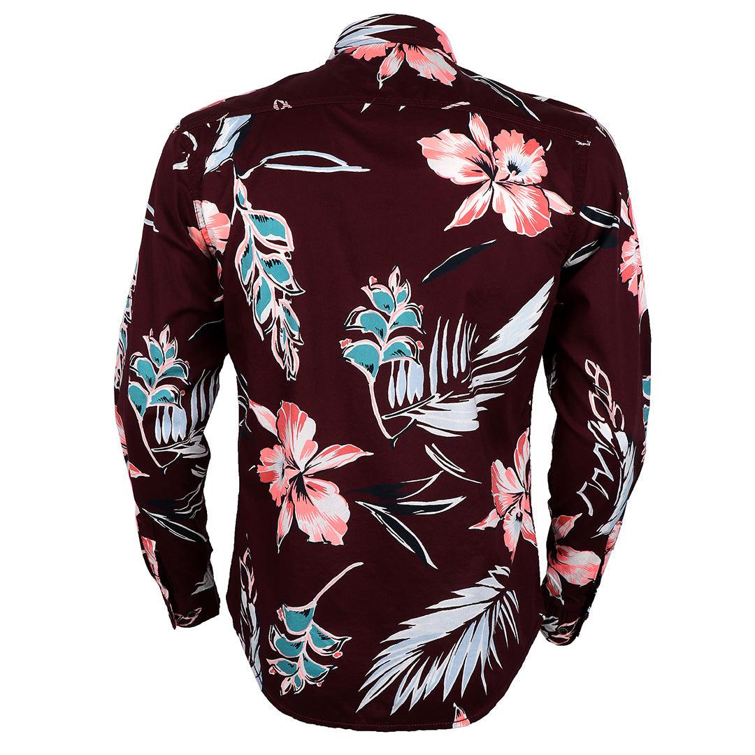 Bajieli Vintage Retro Men’s Fashion Floral Print Slim Fit Shirt - Obeezi