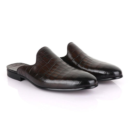 Berluti Coffee Mole Half Shoe Crocodile Skin - - Obeezi