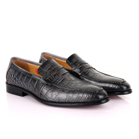 Berluti Crocodile Skin Grey Colour Leather Shoe - Obeezi