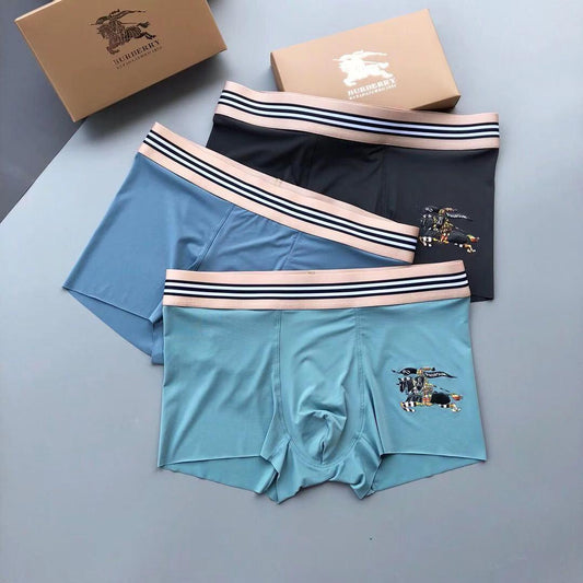 Berry Horse Print Logo 3 in 1 Lightweight Boxers - Obeezi.com