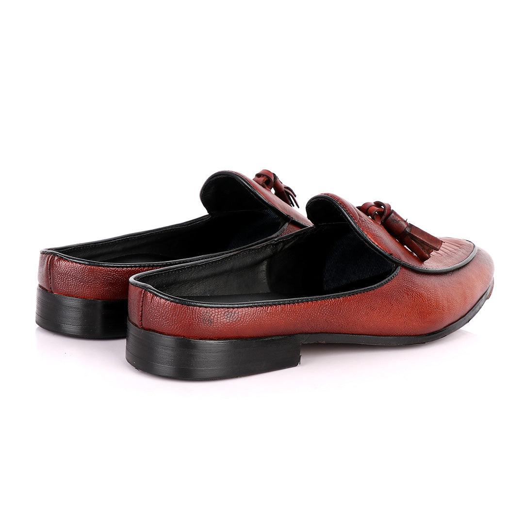 Billionaire Sole House Brown Tassel Mole Leather Shoe - Obeezi