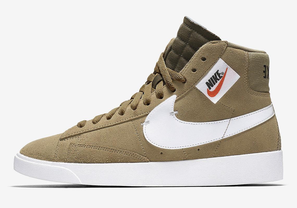 Blazer Mid Rebel Men's Grey Hightop Boots Sneaker - Obeezi