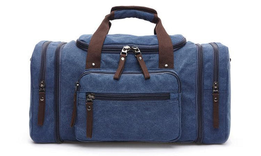 BlueVintage Canvas Gym Duffel unisex Travel Tote Bag - Obeezi.com