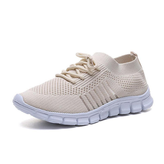 Breathable Open Side Ladies Sneakers -Ash - Obeezi.com