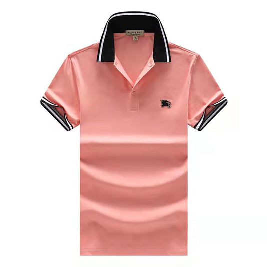 Burb Organic Cotton Logo Collar Polo-Pink - Obeezi.com