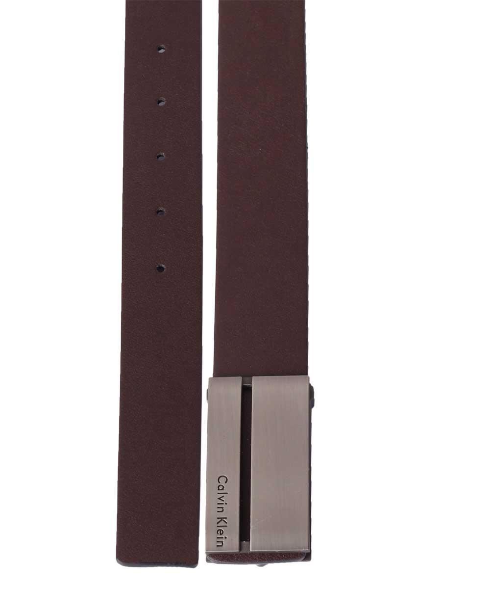Calvin Klein CK Ceinture Homme Buckle Brown Leather Belt - Obeezi.com