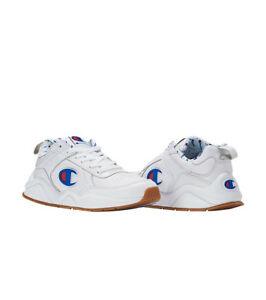Champion 93 Eighteen Big C Leather White Sneakers - Obeezi
