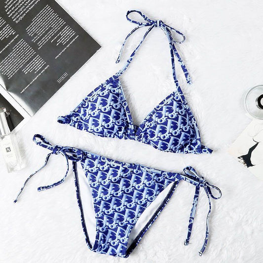 Dior Blue Sea Tie-Up Sexy Bikini - Obeezi