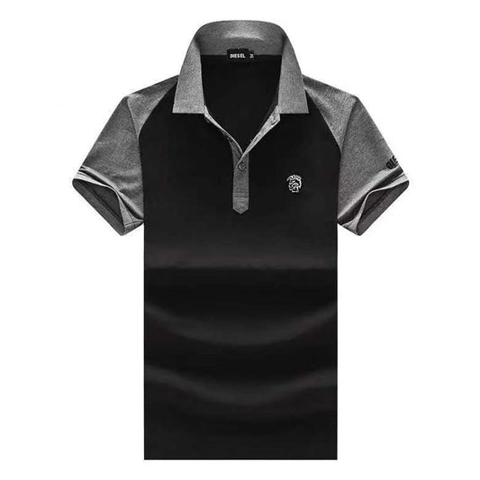 DSL Custom Fit Warrior Head Logo Designed Polo - Black - Obeezi.com