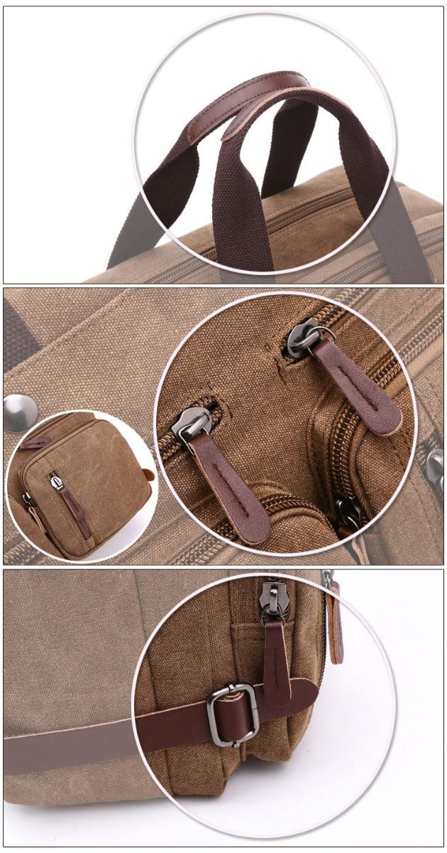 High Quality Casual Canvas Business Briefcase Mens Bag - Obeezi.com
