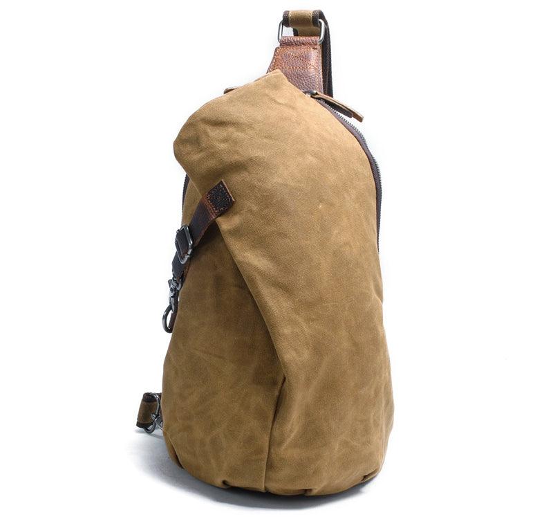 Hunting Design Sling Back Bag- Khaki - Obeezi.com