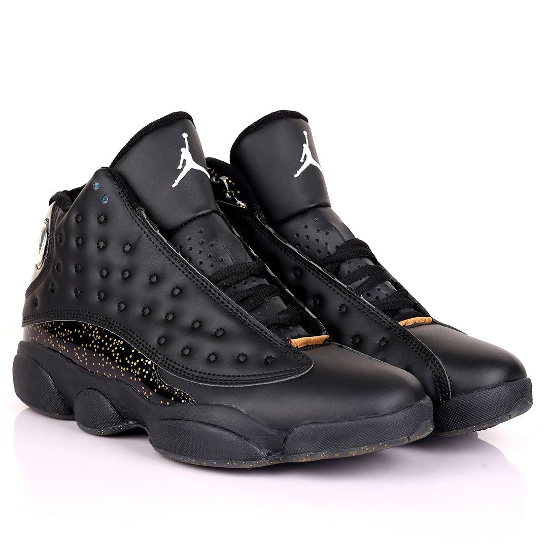 JD Yellow Low Dotted Skin With Black Designed Classic Retro sneakers - Obeezi.com