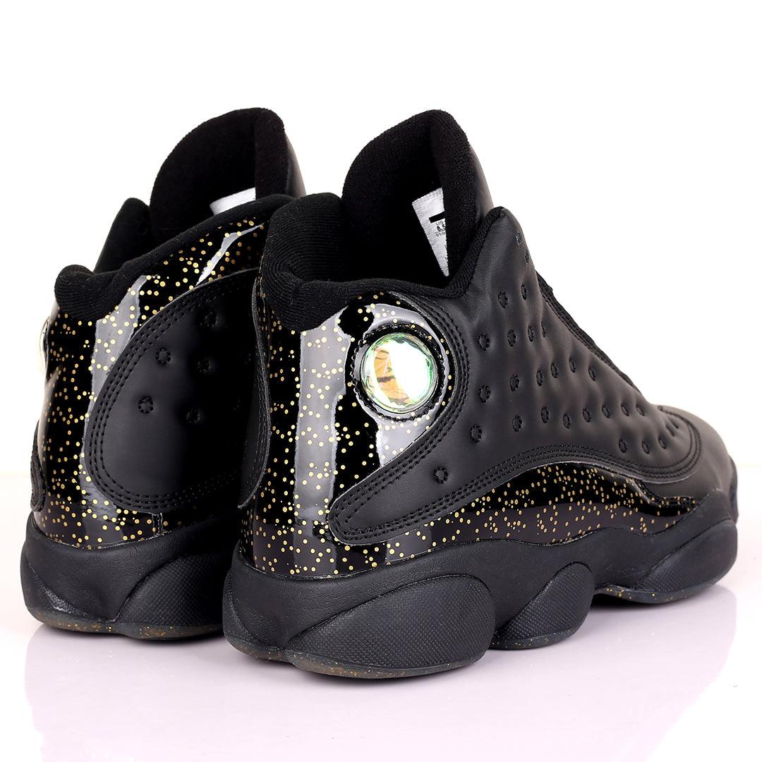 JD Yellow Low Dotted Skin With Black Designed Classic Retro sneakers - Obeezi.com