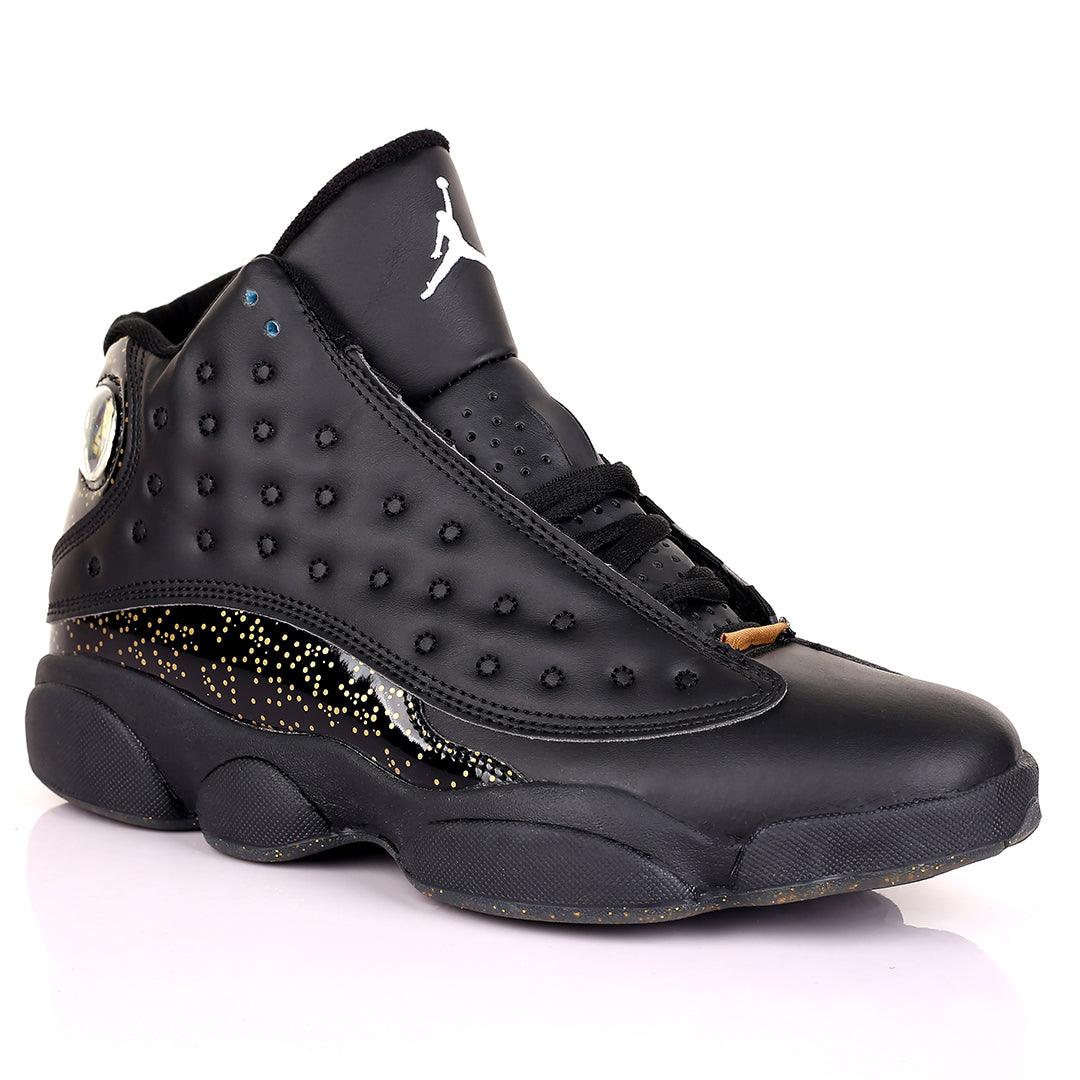 JD Yellow Low Dotted Skin With Black Designed Classic Retro sneakers - Obeezi.com