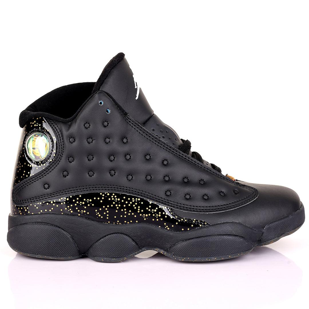 JD Yellow Low Dotted Skin With Black Designed Classic Retro sneakers - Obeezi.com