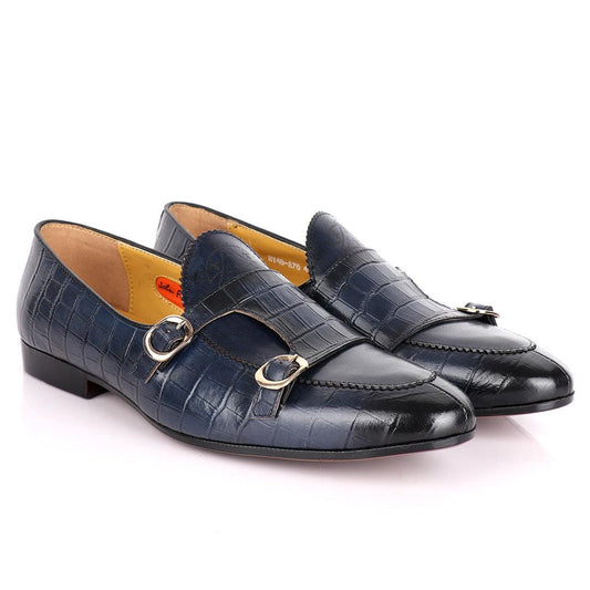 John Foster crocodile Leather Designed Monk Straps - Obeezi.com