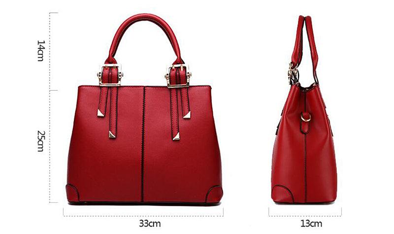 Kattee Style Genuine Leather Tote Bag Pink - Obeezi.com