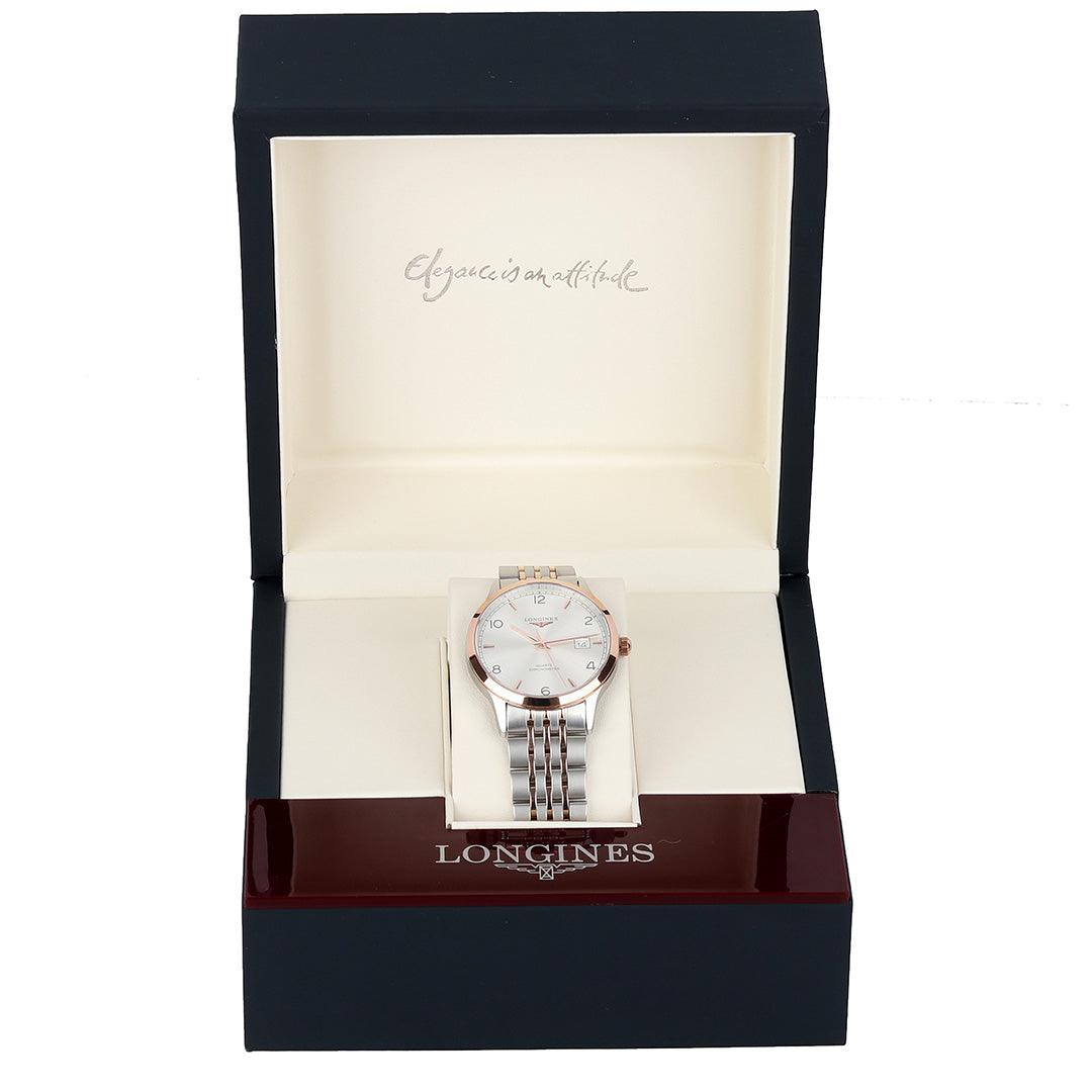 Longines Elegance Classic Dial Silver And Gold Watch - Obeezi.com